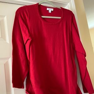 Red d&co long sleeve shirt